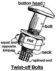 Tension Control Bolts and the innovative Shear Wrench system are the lowest cost method of properly installing preloaded or High Strength Friction Grip (HSFG) bolts.